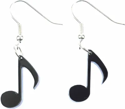 Produktbild von Note Achtelnote Ohrringe Miniblings Hänger Noten Musik Musiker Acrylglas Achtel