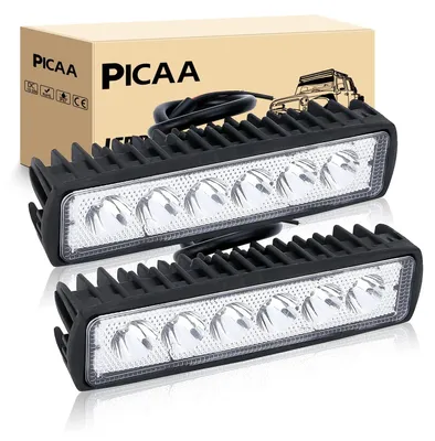 Produktbild von LED-Arbeitsscheinwerfer 12V/24V, 2 Stück, 18W, 15 cm (6 Zoll), für den Offroad-Bereich, wasserdicht