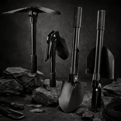 Produktbild von Klappspaten Multifunktions Schaufel Survival Spaten Camping Hacke Prepper Tool