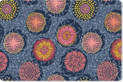 Produktbild von MuchoWow® Schreibtischunterlage Blumen - Muster - Vintage 60x40 cm - XXL Mauspad - Großes Mauspad