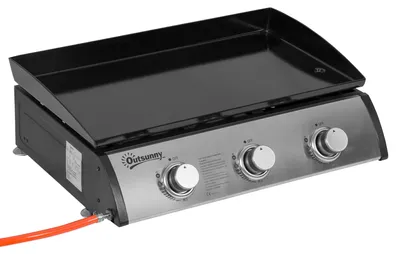 Produktbild von Outsunny Gasgrill 10000BTU/2,5 KW Gas-Grill 3 Edelstahl-Brenner Druckminderer