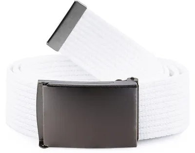 Image de Ceinture pour homme Ladeheid en tissu P10 (blanc-graphite, 120 cm (longueur totale 130 cm))