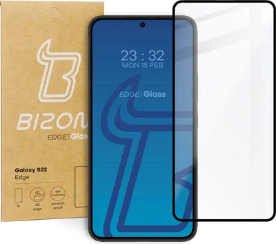 Produktbild von Bizon Glass Edge Tempered Glass für Galaxy S22, Schwarz