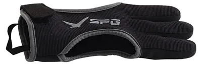 Produktbild von 1 Stück Bogenschießhandschuh mit 3 Fingern, verdickten Fingerspitzen, für linke und rechte Hand, universell geeignet für traditionelle Recurvebögen.