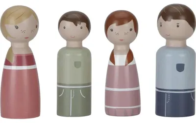 Produktbild von Little Dutch Puppenhaus-Erweiterungsset Familie Rosa