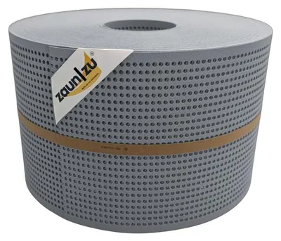 Produktbild von Doppelstab Sichtschutz zaun|zu PREMIUM gelocht 30% Streifen PP Zaunblende Fenstergrau 50m