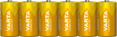 Imagen del producto de Varta 04114101306 - Baterías LONGLIFE - Tipo Baby/LR14/C, 1,5 V, pack de 6 unidades