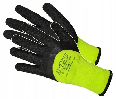 Produktbild von ART.MAS RDRAG_YELLOW Gefütterte Winter-Arbeitshandschuhe Latex