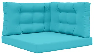 Obrázok produktu pre vidaXL Vonkajšie vankúše na pohovku, 3 ks, tyrkysové, polyester