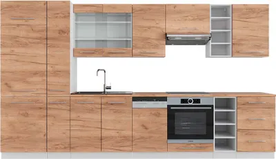Immagine prodotto di Cucina componibile Vicco Fame-Line Rovere dorato/bianco 355 cm , PL Rovere, Model 49291