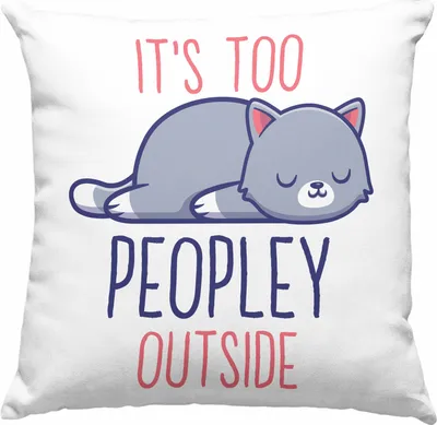Produktbild von Trendation - Lustige Deko-Kissen mit Füllung 40x40 mit Spruch Katzenbesitzer Geschenk Sprüche Deko-Kissen mit Füllung 40x40 (Grau)