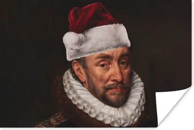 Produktbild von MuchoWow® Poster Wilhelm von Oranien - Adriaen Thomasz - Weihnachten 180x120 cm - Fotoplakat