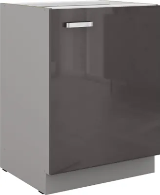Produktbild von Küchen Unterschrank 60 Hochglanz Grau Küchenzeile Küchenblock Küche Grey Bianca