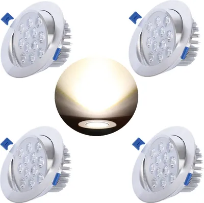 Obrázek produktu pro 4 kusy 7W LED vestavné reflektory, stropní reflektory neutrální bílé otočné, led reflektory vestavné světlo úhel nastavitelný