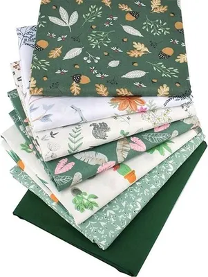 Zdjęcie produktu dla Tkanina patchworkowa z wzorem, 7-częściowa, 50 x 50 cm, tkanina DIY z kwiatowym wzorem, drukowane bawełniane kwadraty do rękodzieła, scrapbookingu i projektów artystycznych.