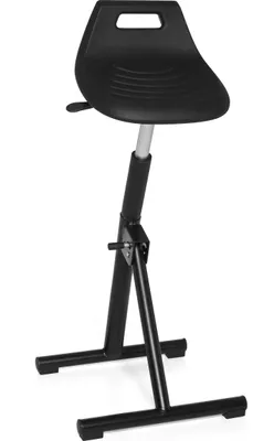 Produktbild von hjh OFFICE Stehhilfe ergonomisch TOP WORK 31 Sitz-Steh-Hocker, Arbeitshocker höhenverstellbar bis 110 kg belastbar, Sitzhöhe 71 - 83 cm Kunststoff
