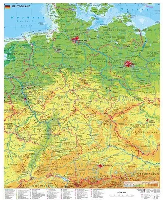 Produktbild von Deutschland physisch 1 : 750 000