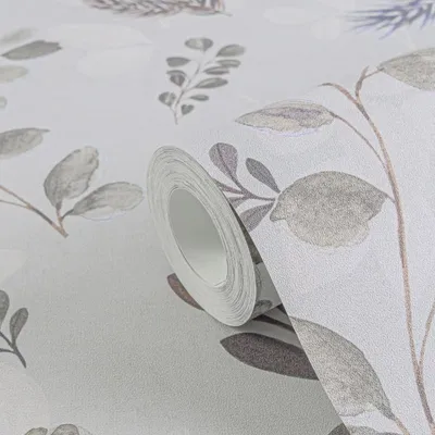 Produktbild von Vliestapete Floral Grau Anna D Andrea A.S. Création 782212 10.05 m x 0.53 m Blätter
