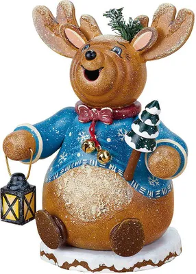 Produktbild von Wichtel Rentier Rudolf (14cm) Räuchermann von Hubrig Volkskunst