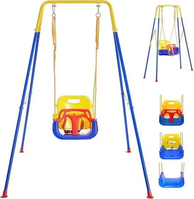 Productafbeelding van 3-in-1 Babyschommel Peuterschommel Opvouwbaar Voor Kinderen