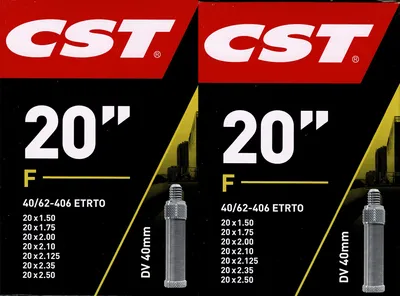 Produktbild von 2x CST 20 DV Schlauch 20 Zoll (40/62-406) Fahrradschlauch