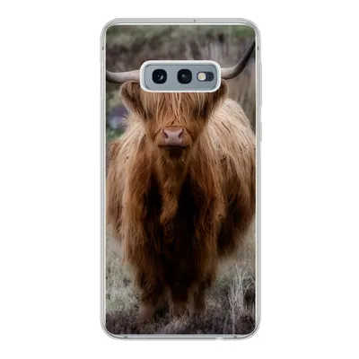Produktbild von MuchoWow® Handyhülle Schutzhülle Hülle für Samsung Galaxy S10e Schottischer Hochländer - Moos - Gras Silikon Softcase Handy Hülle - Handy