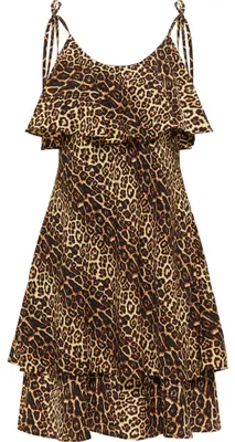Produktbild von LYNNEA Damen Kleid mit Leoprint 19222826-LY02, BEIGE Leo, S