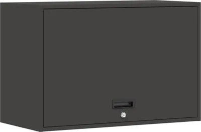 Image de Armoire murale pour garage Noir 80 x 40 x 53 cm