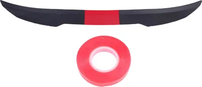 Obrázok produktu pre Zadný spojler na auto, 117–128 cm, nastaviteľné krídlo z ABS s vysokou priľnavosťou pre údržbu, štýl uhlíkových vlákien + červená farba