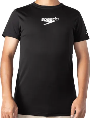 Produktbild von Speedo Unentbehrliches männliches Wasseroberteil S/S, UPF 30+, Schwarz-Weiss - M
