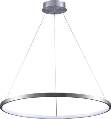 Zdjęcie produktu dla Lampa wisząca nowoczesna nikiel ring LED 20W neutralna barwa do salonu jadalni LEA Polux