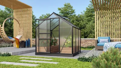 Produktbild von Vitavia Gewächshaus "Venus 3800" schwarz 3,8 m² 6 mm HKP