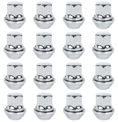 Obrázok produktu pre Solidchoice - 16 kusov pochromovaných oceľových matíc, závit M12 x 1,5