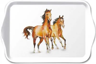 Produktbild von Ambiente Tablett 13x21cm Wildpferde