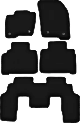Produktbild von Wielganizator Velours-Autoteppiche – passend für Ford Galaxy MK3 (Minivan, Bj. 2015-) –  schwarz, passgenau, mit Befestigungen set 5 Stk.