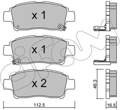 Produktbild von CIFAM Bremsbeläge Satz Vorne Bremsklötze für TOYOTA Yaris Schrägheck (P1) 822-292-0