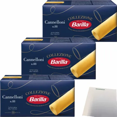 Produktbild von Barilla Cannelloni 3er Pack (3x250g Packung) + usy Block
