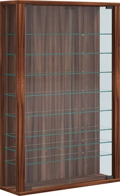 Immagine prodotto di Espositore in vetro appeso | Vetro espositore con vetro di sicurezza ESG | Dimensioni: H. 91 x W. 59 x D. 18 cm | Vetro espositore appeso | Moderno e salvaspazio | Espositore in vetro - Vitrosa Mini