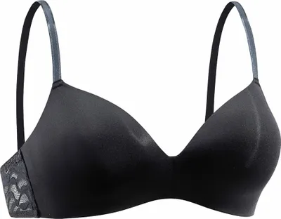 Produktbild von LASCANA Bralette-BH , BH ohne Bügel, T-Shirt-BH, bügelloser BH, Schalen-BH schwarz Größe 90 Cup AA