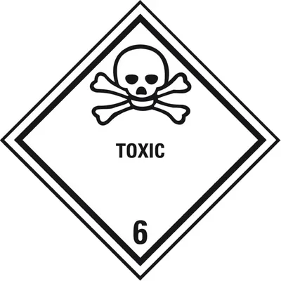 Produktbild von Dreifke® Verpackungskennzeichen Klasse 6.1 Toxic, Haftpapier, permanent, 100x...