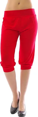 Produktbild von Harem Harems Aladin Pump Hose Capri 3/4 hoher Bund Leggings Leggins Baggy Sommer rot S