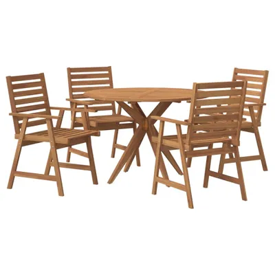 Produktbild von vidaXL 5-tlg. Garten-Essgruppe Massivholz Akazie