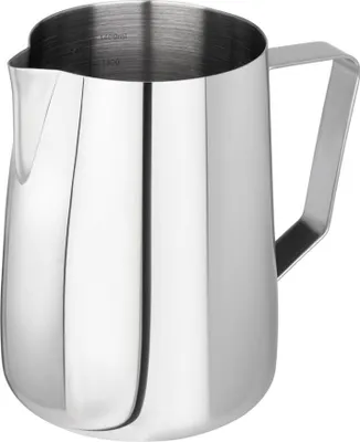 Produktbild von APS 10331 Milch-/Universalkanne, Ø 12 cm, Höhe 16,5 cm, 1,3 Liter, Edelstahl, außen hochglanzpoliert, Maßskalierung innen