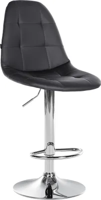 Produktbild von CLP Barhocker Elmore Kunstleder schwarz Material Gestell Metall in Chromoptik
