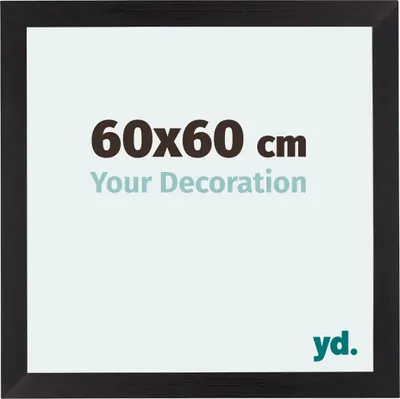 Produktbild von Bilderrahmen, 60x60 cm, Schwarz Gemasert, MDF, Mura