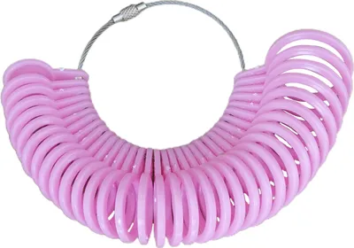 Produktbild von Fingerring-Stick-Messgerät, professionelles, präzises, abnehmbares HK-Größen-DIY-Fingerring-Messwerkzeug für Juweliergeschäft-Rosa