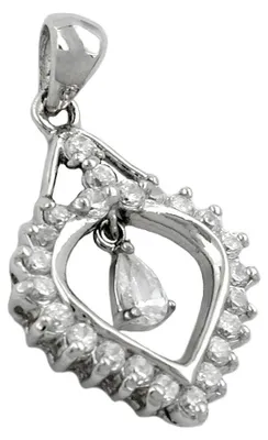 Immagine prodotto di Ciondolo a forma di cuore con zirconi, in argento sterling 925, ciondolo in argento per donna