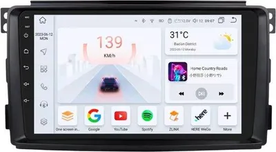 Immagine prodotto di Autoradio con Bluetooth e CarPlay per Smart Fortwo 451 (2005-2010) – Compatibile con Apple e Android – Impianto stereo con sistema di navigazione – 4 GB di RAM, 32 GB di memoria