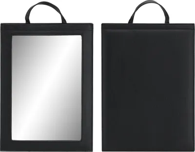Zdjęcie produktu dla Lustro Q-32-BLACK lusterko fryzjerskie duże z rączką
