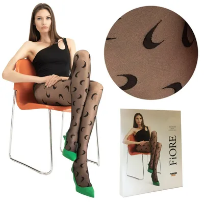 Produktbild von Schwarze 20den Strumpfhose mit schwarzen Halbmonden 2 Black
